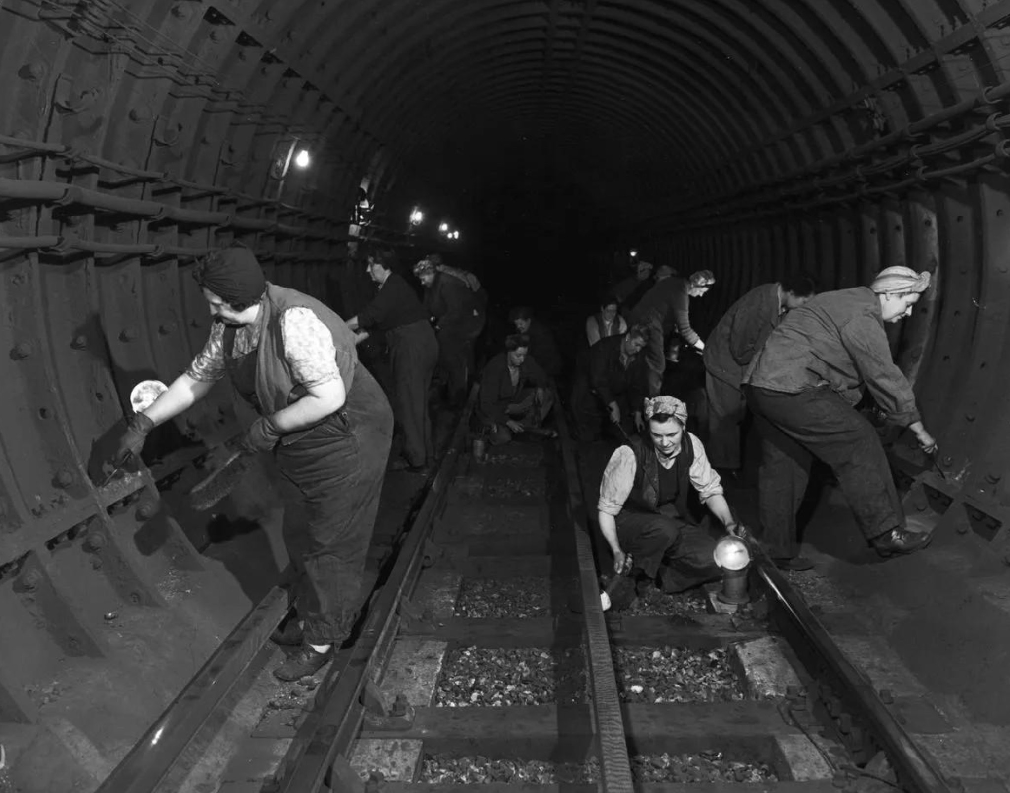 London Underground Track Cleaners aka "Fluffers" in 1949. 